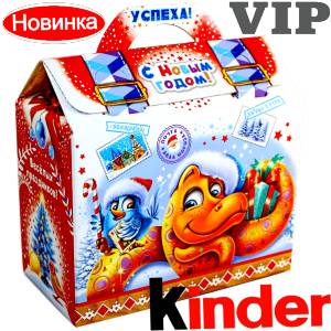 Сладкий подарок на Новый Год в жестяной упаковке весом 1200 грамм по цене 1762 руб в Дигоре