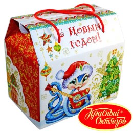 Детский новогодний подарок в картонной упаковке весом 950 грамм по цене 1108 руб в Дигоре